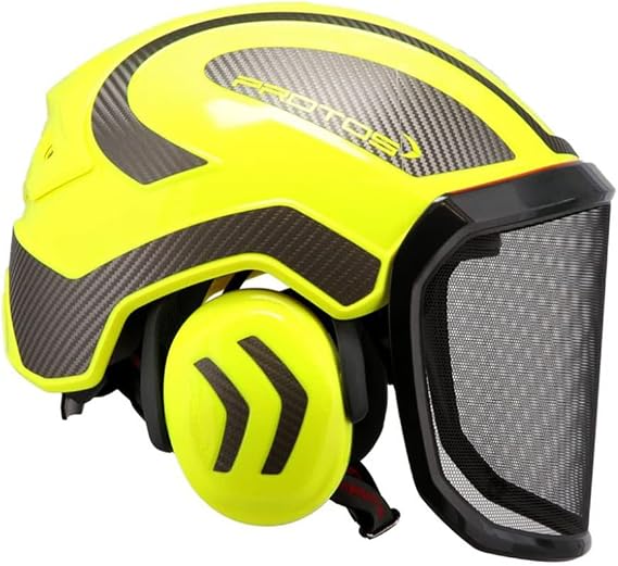 Protos GmbH Integral Arborist Helmet - Hi-Viz Yellow & Carbon