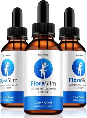 3 Pack Flora Slim Weight Loss Drops, FloraSlim Natural Fitness Formula to Support Healthy and Active Lifestyle, Flora Liquid Dropper, Official 2024 Gotas Reviews 90 Servings
