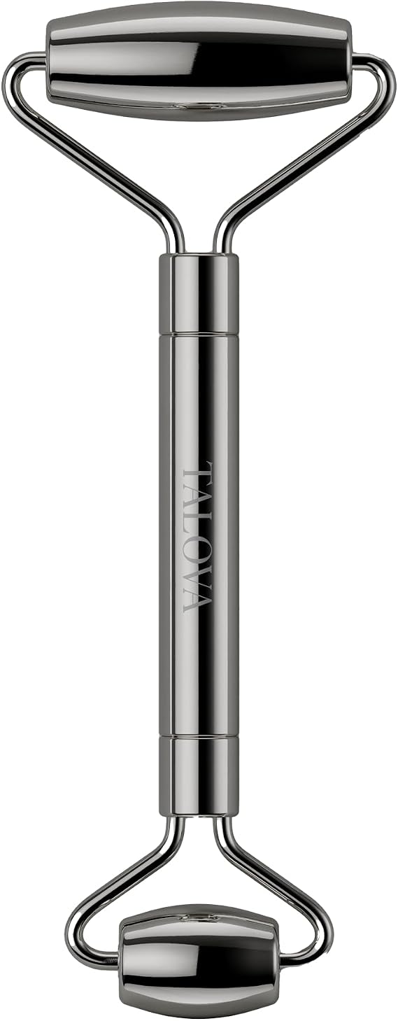 304-Grade Stainless Steel Facial Roller, Face Roller for Eyes, Double Chin, Jawline & Neck, Reduce Puffiness & Improve Wrinkles, Massage Tool for Anti-Aging, Lifting & Lymphatic Drainage | 304-grade stainless steel facial roller for massage around eyes, jawline & neck. Helps support a refreshing skincare routine