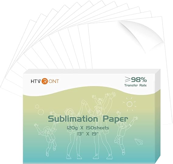 HTVRONT Sublimation Paper 13x19 inches - 150 Sheets Sublimation Paper Compatible with Inkjet Printer 120g...
