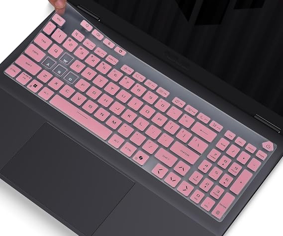 Keyboard Cover for 2025 ASUS TUF Gaming 16" F16 FX608 FX608JH FX608JPR FX608JMR FX608JP FX608LP FX608LM Series Laptop Keyboard Skin Protector, 2025 ASUS TUF Gaming F16 Accessories, Pink