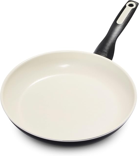 GreenPan Rio Healthy Ceramic Nonstick 10" Frying Pan Skillet, PFAS-Free, Dishwasher Safe, Black