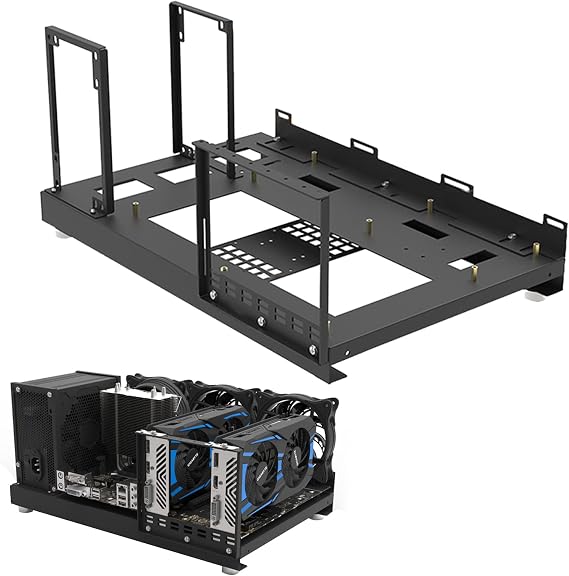 Open Frame Mining Frame Mining Mining Frame ATX Open Chassis Thick Open Bracket for Chassis Rack Open Case Set PC Test Bench Open Air Frame Set | Mining Rig Frame Set - Stand & Dry ATX Open Chassis