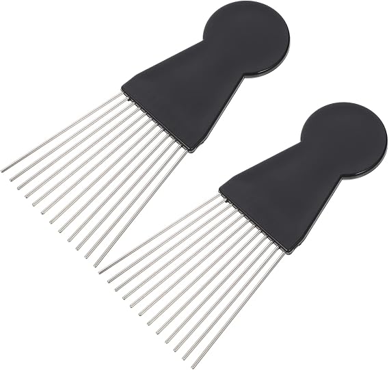 2pcs African Comb Clipper Boar Bristle Hair Brush Men Hair Comb Barber Comb Hot Comb Curly Comb Hair Straightening Iron Brush Hair