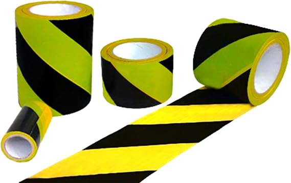 Electriduct 3" Hazard Safety Tape with Adhesive Backing - Length: 40 Yards / 120FT Roll - Color: Yellow/Black