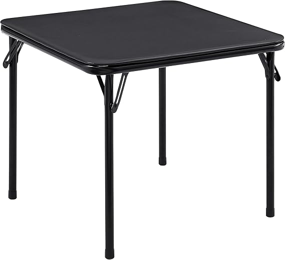 VECELO Kids Folding Card Table, Foldable and Portable, with Ultra Soft Padded Tabletop, Black