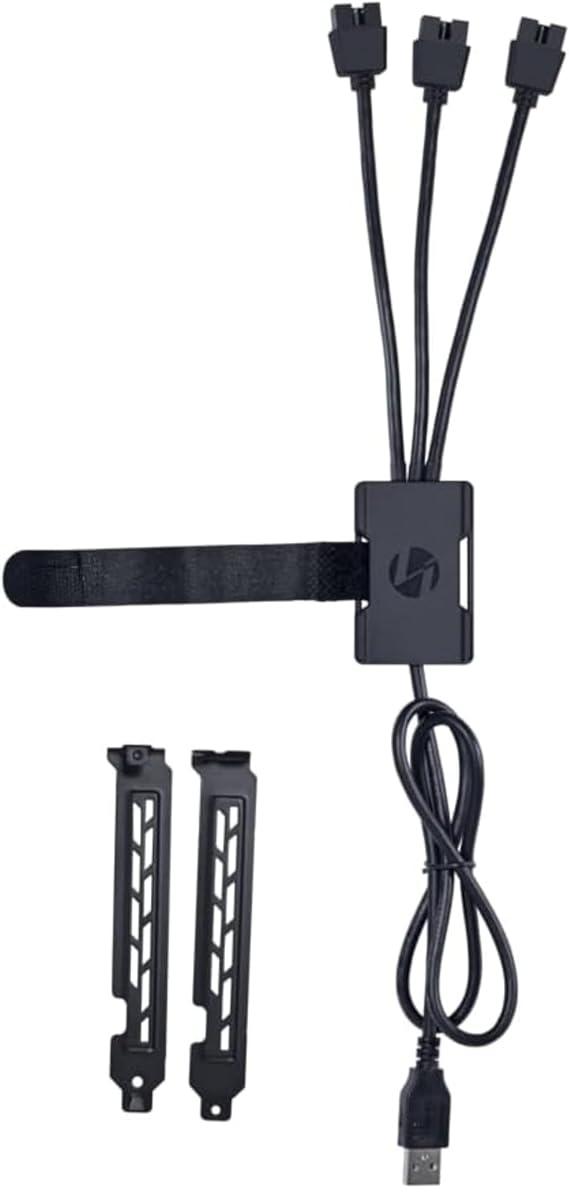 Lian Li USB 2.0 Internal 1 to 3 Hub (Type A Male Port) Black