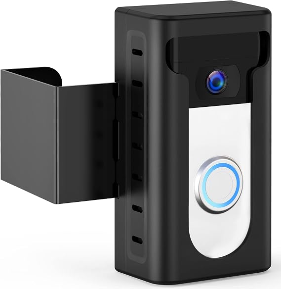 KIMILAR 2024 Upgrade Anti-Theft Video Doorbell Mount, Not Block Doorbell Motion Sensor, Adjustable No-Drill Mounting Bracket Wedge Holder Accessories for Home Rentals Office, Not for Security Door