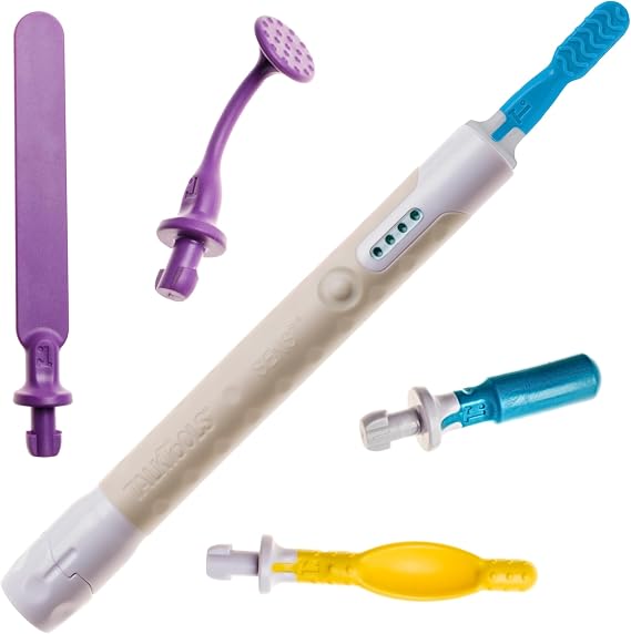 TalkTools Sensi Starter Kit - Oral Motor Tool with 5 Interchangeable Vibrating Tips, Sensory Chew for Kids with Autism & Sensory Needs, Speech & Feeding Therapy