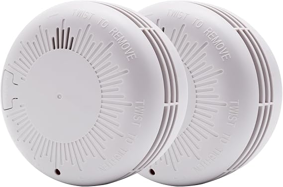 WeiguoIOT 2 Pack Smoke Alarm for Home,Early Smoke Detector Fire Alarm with TEST/MUTE Button,LED Indicator (2 Pack)