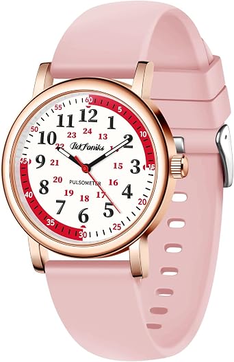 Nursing Watch Medical Students Rosegold Pink Quartz Analog Nurse Watch Waterproof Women's Watches