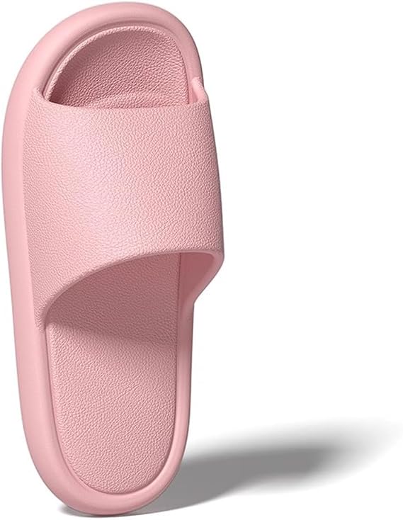 Pillow Slippers Slides For Women And Men,Summer Slippers For Women Thick Sole Quick Drying Non-Slip Novelty Lightweight Soft Indoor Outdoor(Pink,Eur36-37)