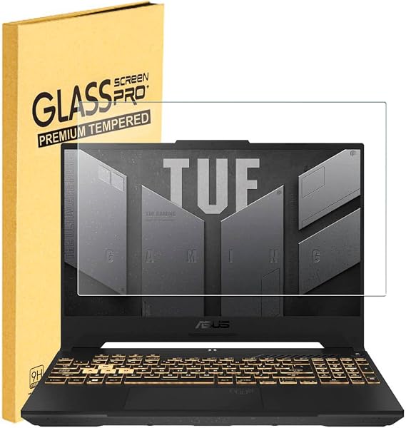 Tempered Glass Screen Protector for ASUS TUF 15.6 Inch Gaming Laptop, ASUS Chromebook 15, ExpertBook 15; Zenbook 15 OLED/Pro 15; TUF Gaming A15/F15; ASUS ROG Strix/SCAR 15 9H Hardness Anti Fingerprint