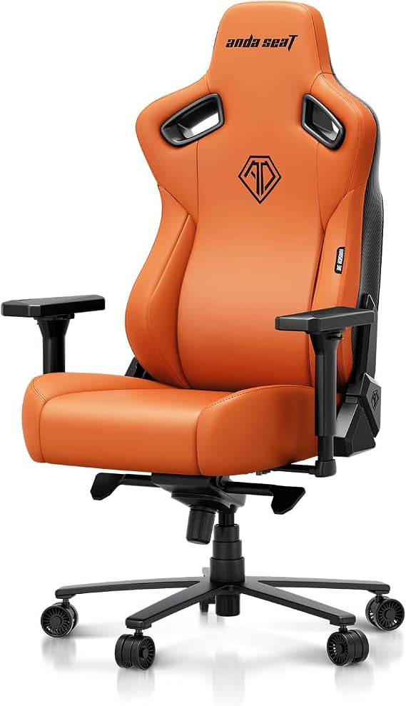 Anda Seat Kaiser 3E Gaming Chair for Adults - Ergonomic Office Chair with 4D Armrests & Adjustable Back, PVC Leather Computer Chairs for Office or Gaming (XL, Blaze Orange)