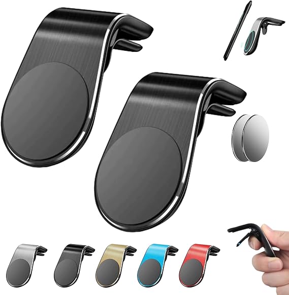 Magnetic Phone Holder, Mobile Phone Navigation Magnetic Bracket, Vent Phone Holder, Mobile Phone Magnetic Bracket, L Type 360 Rotatable Car Phone Mount Magnet