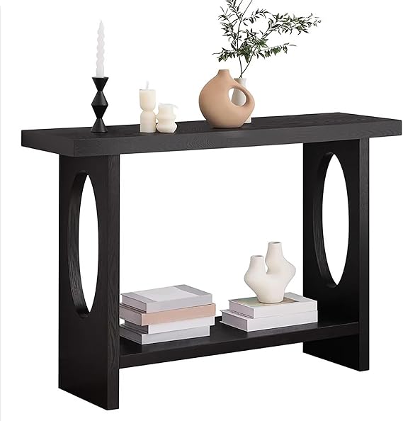 Solid Wood Entryway Table, Long Console Table, Foyer Hallway Sofa Table for Living Room or Corridor, Minimalist Accent Table(47.2in/120cm)
