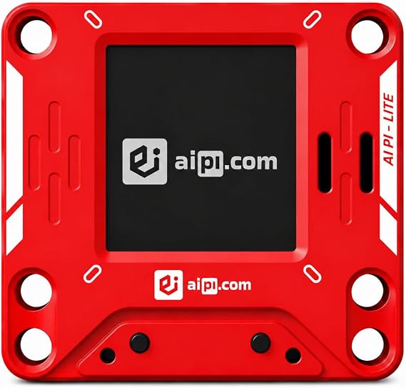 AIPI Lite AI Robot Companion, Custom Character, Voice Cloning, Knowledge Base Support, ChatGPT Powered AI Desk Robot (Red)