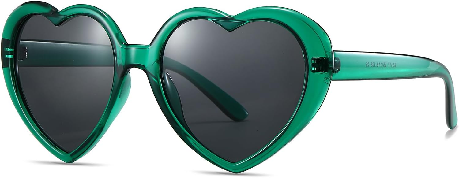 Polarized Cute Heart Sunglasses for Women, Fun Cupid Accessories Taylor Outfits
