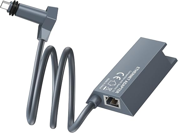 Starlink Ethernet Adapter V2, Compatible with Gen 2 Starlink Rectangular Dish and Mesh WiFi Router, Converts Starlink to RJ45 Gigabit Ethernet, for Connecting Wired Network Devices (3.3FT/1M