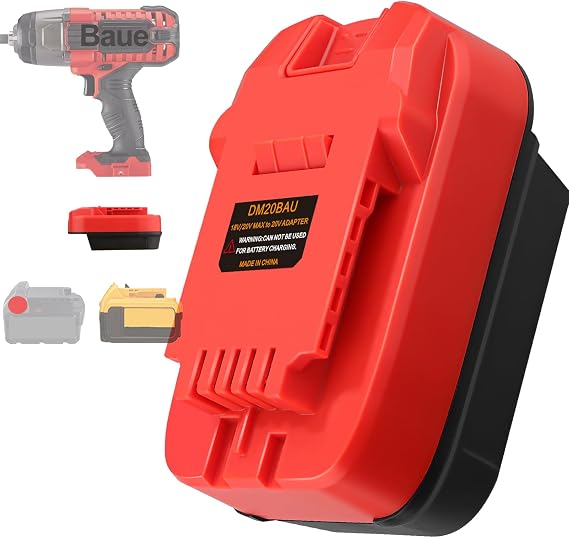 Adapter for Bauer 20V Battery Tools, Fits for DeWalt 20V for Milwaukee 18V Battery Converter