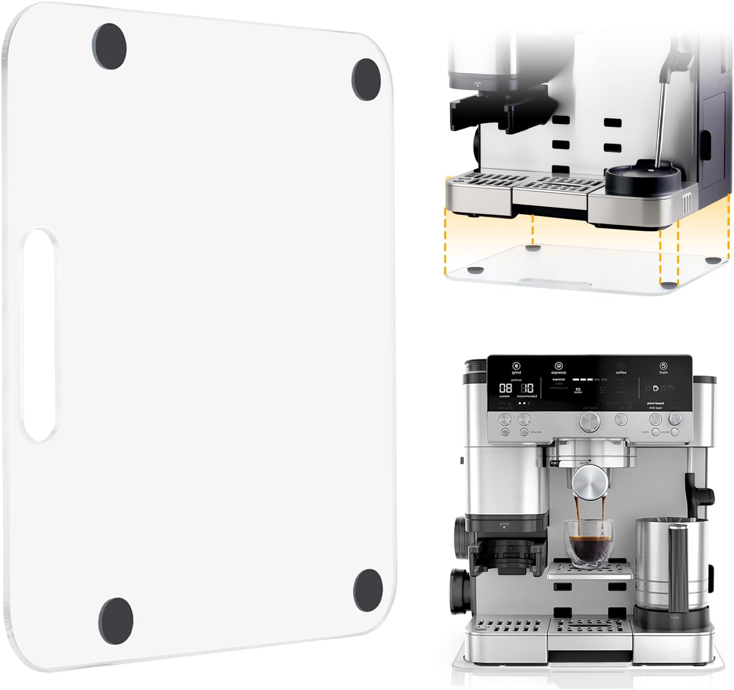 Acrylic Plate Compatible with Ninja Luxe Cafe, Sliding Plate for Ninja Espresso Machine, ES601 &amp; ES701 Coffee Maker