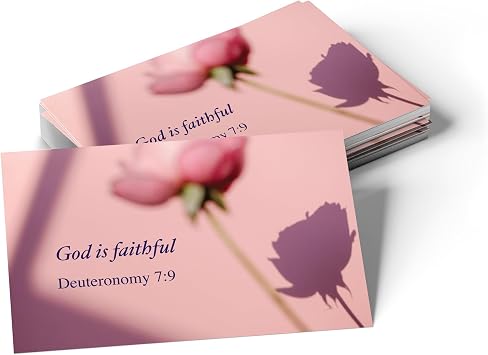 Pass It On Scripture Cards, Praise, Deut 7:9 - Pack of 25 Inspirational Christian Cards with Scripture Encouragement, Bible Verse Cards For Devotional, Bible Study, Memorization & Greetings