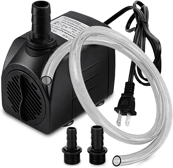 PULACO 400GPH Submersible Pump with 5 ft Tubing