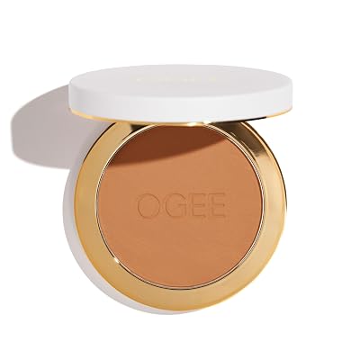 Ogee Sculpted Skin-Perfecting Makeup Setting Powder - Ochre - FULL SET Case & Refill - Lightweight Powder Foundation Made with 70% Organic Ingredients