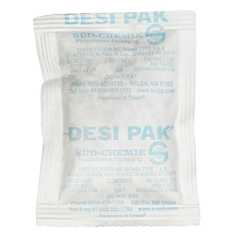 Tyvek DES121 Clay Desiccant, 5 Gallon Pail, 3" Length x 4" Width x 1/4" Thick (Case of 300)