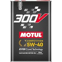 Motul 110818 | Motul 300V Competition ESTER Core Technology Car Racing Motor Oil | High Performance Synthetic Engine Oil | Viscosity 5W-40, SAE J 300 | 5 Litres