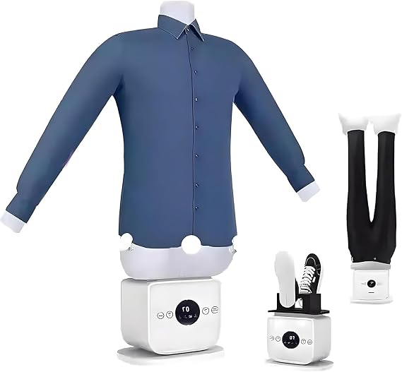 Automatic Ironing Machine, 1400W Hot Air Dryer for Shoes & Pants, 360-Degree Ironing, Heating Drying 60-70C for Any Fabric Type