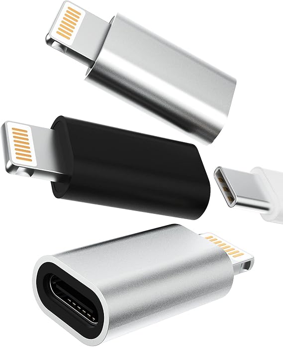 zoyuzan 3Pack,USB C Female to for Lightning Male Adapter iPhone 12 11Pro Max Mini 8/X/XR/XS/SE/7Plus for Ipad Air Type C Charging Support Data Transmission Connect Charger Connector Cable Converter