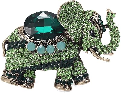 Fashion Elephant Lapel Pin Brooch for Women Girls Cubic Zirconia Rhinestone Animal Dress Accessories Corsage for Hat Bag Suit Pins Backpacks Clothes Brooches Pins Dianty Jewelry Gifts Birthday
