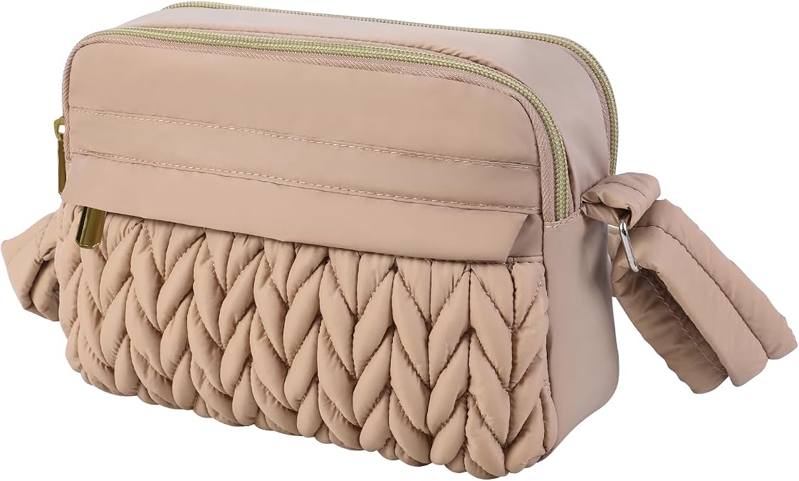 Mini Crossbody Bags for Women Small Crossbody Bag Puffy Cell Phone Cross Body Purse Handbag for Travel