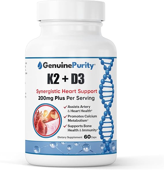 D3 K2 Vitamin Supplement with BioPerine - Supports Bone Strength, Calcium Utilization & Immune Health - Liposomal Encapsulated Formula for Enhanced Absorption