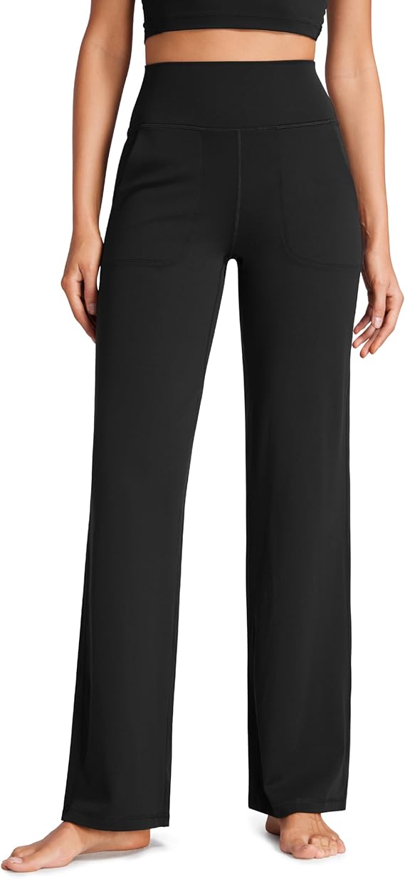 CRZ YOGA Butterluxe Wide Leg Pants 31" | Extremely Soft, Gentle Compression, Yoga, Casual, Side Pockets, High Waist, for Women
