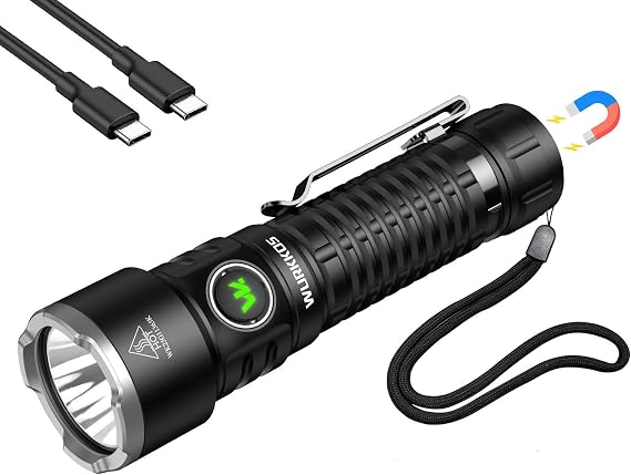 Wurkkos TS28 3200lm Rechargeable LED Flashlight, IPX8 Waterproof Torch | For Camping, Hiking & Emergency Use, 506m beam, dual operation modes, USB-C Fast Charging, Compact EDC Design