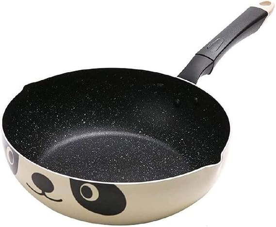 Wok Cooking Non-stick Frying Pan Forged Aluminum Frying Pan Pan Large Capacity Frying Pan Panda Pattern Cookware Vision