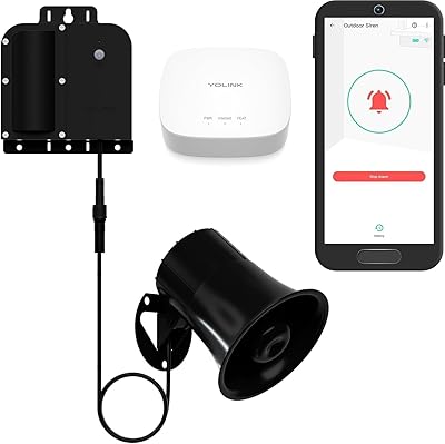 YoLink X3 Version Outdoor Alarm Controller, Ruggedized Battery-Powered SirenAlarmRelay Controller, Up to 14 Mile Open-Air Range, 130dB Siren, Alexa Assistant, Google, IFTTT, Hub Included
