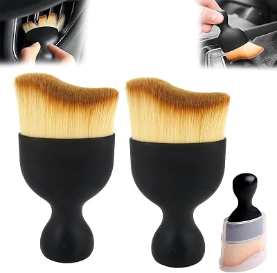 Woobrooch Car Brush, Woobrooch Car Interior Dust Sweeping Soft Brush, Woobrooch Brush, Woobrooch Car Duster, Woobrooch Car Interior Cleaning Brush for Car 2 pcs