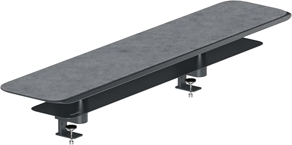 Branch Monitor Stand, Small Monitor Riser Second Tier Storage | Elegant, Durable Powder-Coated Steel Stand with Soft Felt Liner, Charcoal