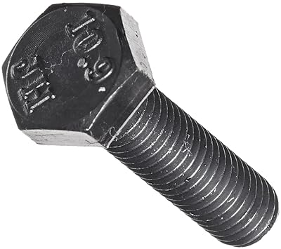 Class 10.9 Steel Cap Screw, Plain Finish, Hex Head, External Hex Drive, Meets DIN 933ISO 898, 16mm Length, Fully Threaded, M6-1 Metric Coarse Threads Pack of 100