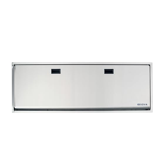 Sova Solace 62 in Extended Recessed Changing Station, Stainless Steel