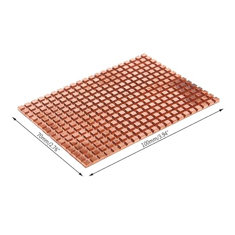 Copper Heat Sink,Ultra Thin Pure Copper Mechanical Hard Disk Cooler Heat Sink Cooling 2.5 Inch, Gold