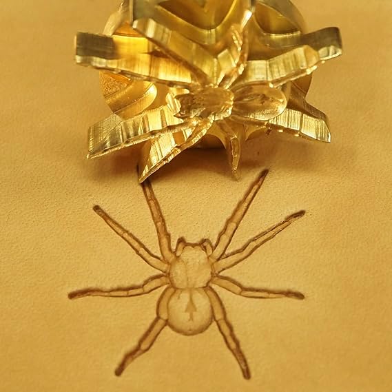 DandS ltd Leather Stamp Tool, Spider, Professional Steel Craft Tool for Leatherworking, Embossing, Carving & Stamping Leather Projects, Belts Wallets & DIY Projects Compatible with Mallet #535