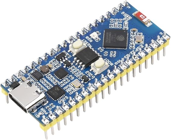Waveshare ESP32-S3 Microcontroller, 2.4 GHz Wi-Fi Development Board, Dual-Core Processor with Frequency Up to 240 MHz with pinheader