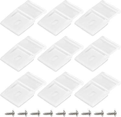 The Lord of the Tools 50Pcs Clear Light Strip Clip with Screws Self Adhesive Light Strip Mounting Clips Led Light Fasteners Mounting Holder for Cabinets Outdoor Office Car Plastic
