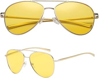PolarSpex Aviator Sunglasses for Women & Men - Polarized Night Diving Men's Sunglasses - Aluminum Frame Mavericks Sunglasses