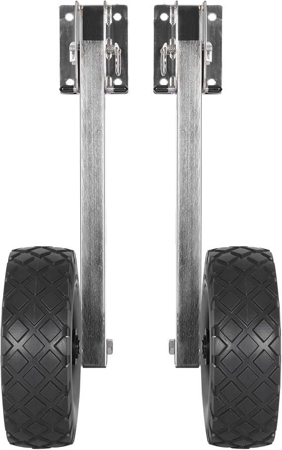 BRIS Inflatable Boat Transom Launching Wheels 10" Solid Wheels