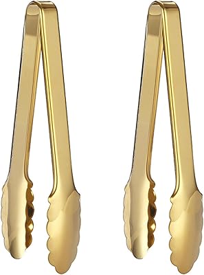 2pcs Serving Tongs, 9inch Appetizer Tongs Buffet Tongs Serving Utensils Salad Tongs Stainless Steel Serving Tongs Party Kitchen Utensilsgold